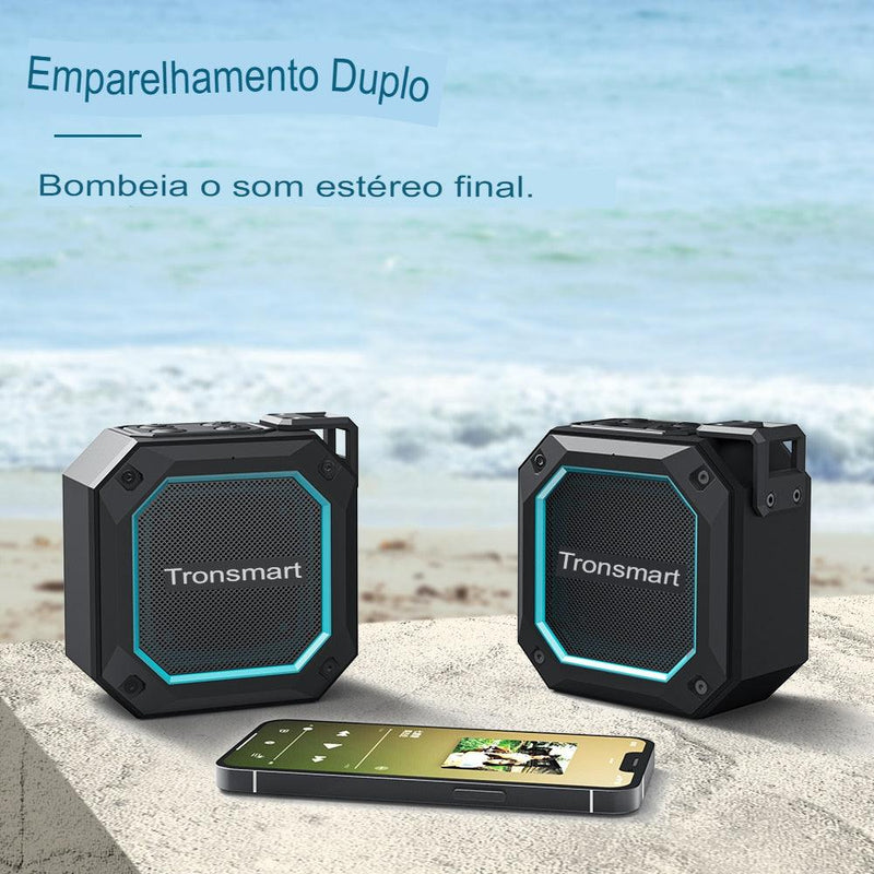 caixa de som tronsmart groove 2 à prova d'água® - black shop